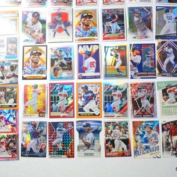 Huge Mookie Betts 99x Card Lot w/ SP Refractors Inserts Red Sox Dodgers NM/MT - Picture 5 of 11